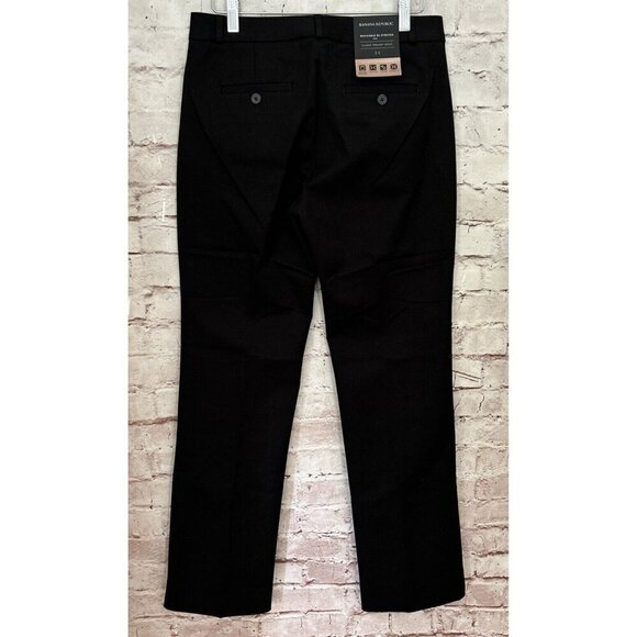 Banana Republic Women Logan Trouser Pant Black Bi Stretch Washable Stretch Sz 2S - Picture 3 of 7